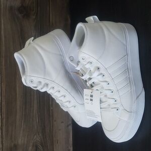 New‎ Adidas Bravada Mid Platform Womens Sneakers Size 9 White Skater Streetwear